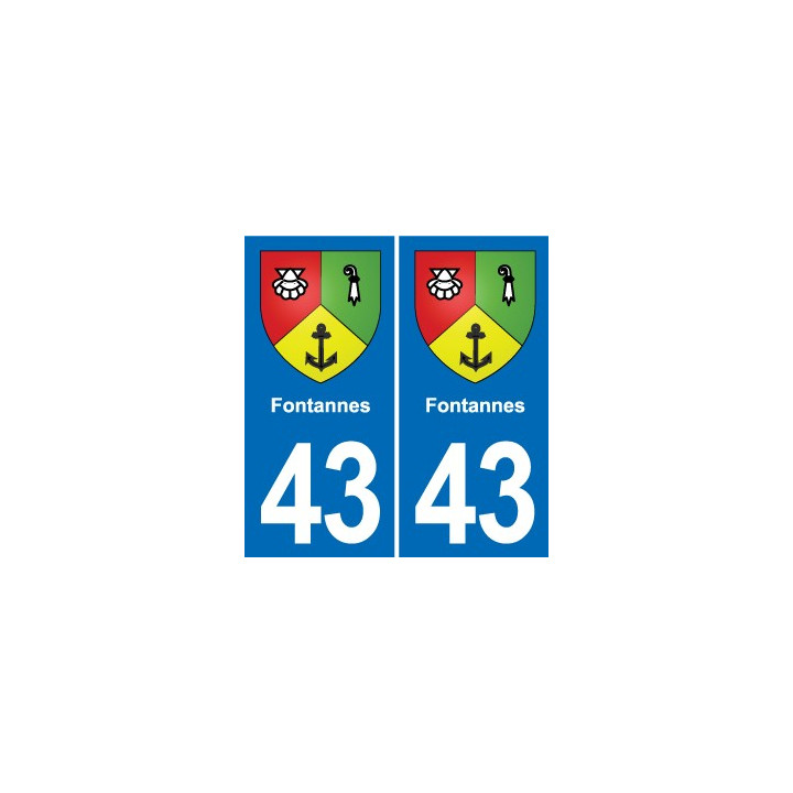 43 Langeac blason autocollant plaque immatriculation ville