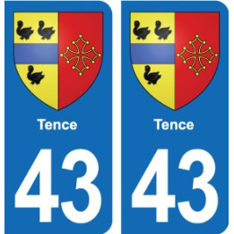 43 Langeac blason autocollant plaque immatriculation ville