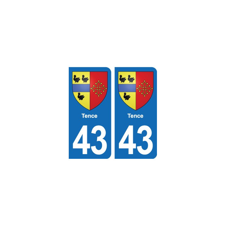 43 Langeac blason autocollant plaque immatriculation ville