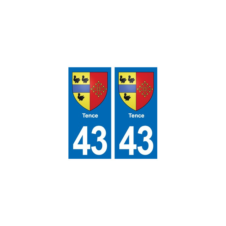 43 Langeac blason autocollant plaque immatriculation ville