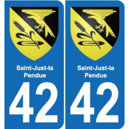 42 Villerest blason ville autocollant plaque stickers