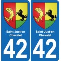 42 Villerest blason ville autocollant plaque stickers