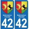 42 Villerest blason ville autocollant plaque stickers