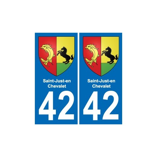 42 Villerest blason ville autocollant plaque stickers