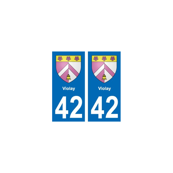 42 Villerest blason ville autocollant plaque stickers