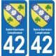 42 Villerest blason ville autocollant plaque stickers