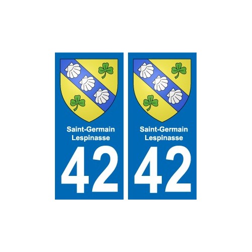 42 Villerest blason ville autocollant plaque stickers