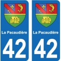 42 Villerest blason ville autocollant plaque stickers