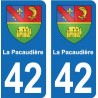 42 Villerest blason ville autocollant plaque stickers
