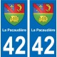 42 Villerest blason ville autocollant plaque stickers
