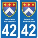 42 Villerest blason ville autocollant plaque stickers
