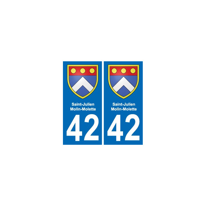 42 Villerest blason ville autocollant plaque stickers