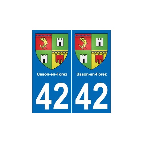 42 Villerest blason ville autocollant plaque stickers