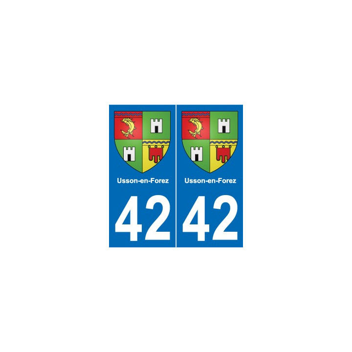 42 Villerest blason ville autocollant plaque stickers