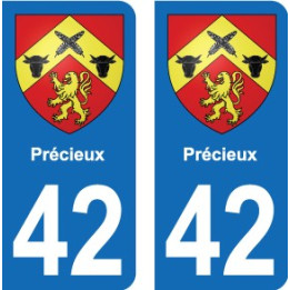 42 Villerest blason ville autocollant plaque stickers