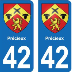 42 Villerest blason ville autocollant plaque stickers