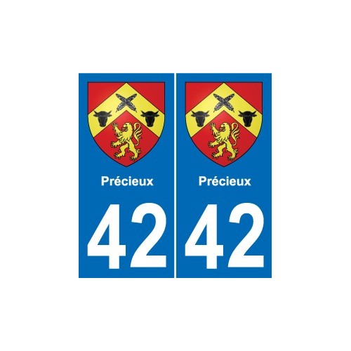 42 Villerest blason ville autocollant plaque stickers