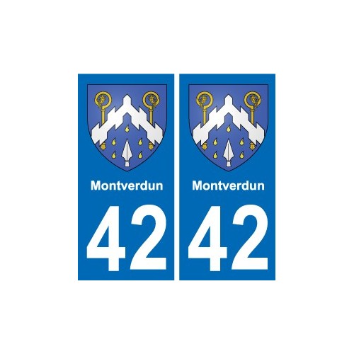 42 Villerest blason ville autocollant plaque stickers