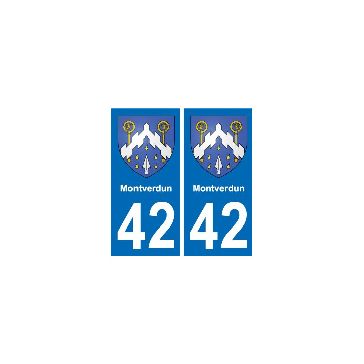 42 Villerest blason ville autocollant plaque stickers