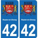 42 Villerest blason ville autocollant plaque stickers