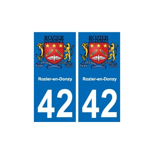 42 Villerest blason ville autocollant plaque stickers