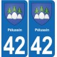42 Villerest blason ville autocollant plaque stickers