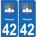 42 Villerest blason ville autocollant plaque stickers