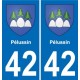 42 Villerest blason ville autocollant plaque stickers
