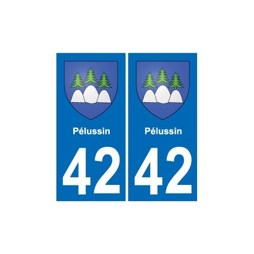 42 Villerest blason ville autocollant plaque stickers