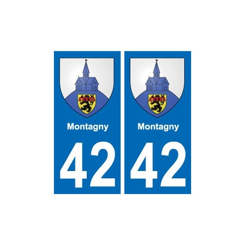 42 Villerest blason ville autocollant plaque stickers