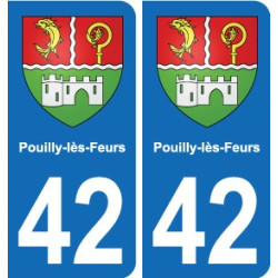 42 Villerest blason ville autocollant plaque stickers