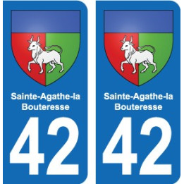 42 Villerest blason ville autocollant plaque stickers