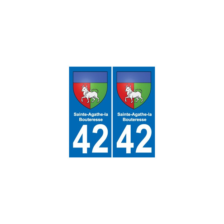 42 Villerest blason ville autocollant plaque stickers