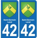 42 Villerest blason ville autocollant plaque stickers