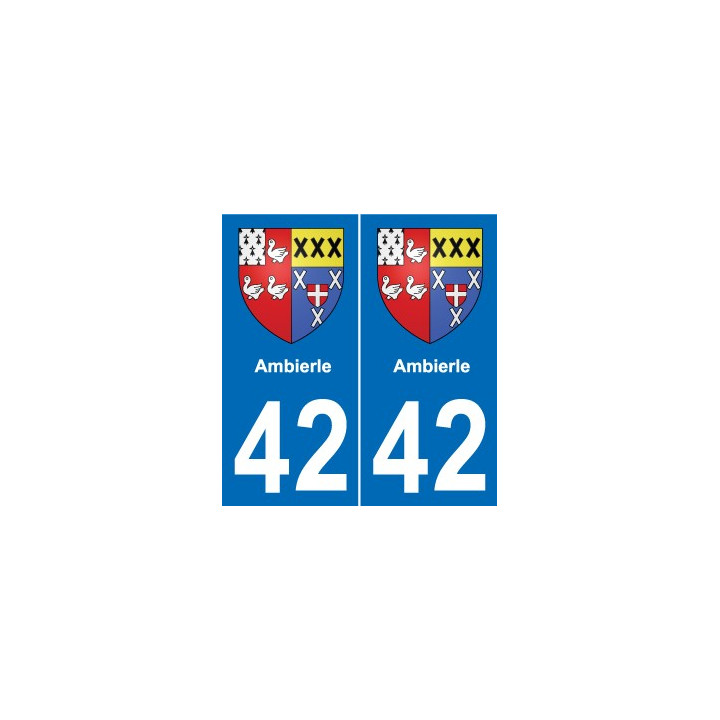 42 Villerest blason ville autocollant plaque stickers