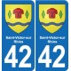 42 Villerest blason ville autocollant plaque stickers
