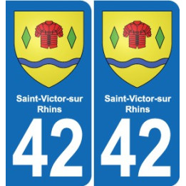 42 Villerest blason ville autocollant plaque stickers