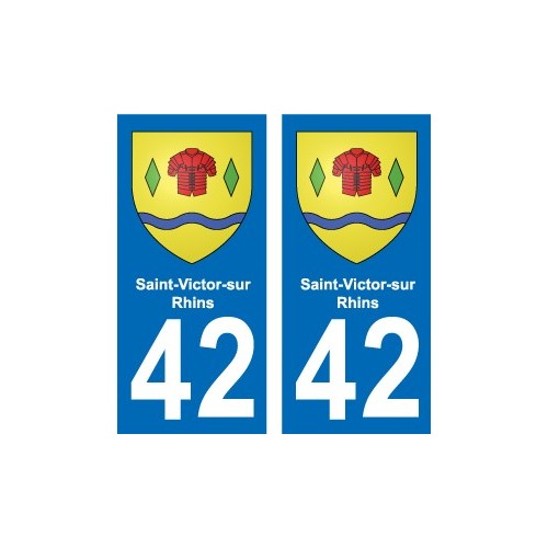 42 Villerest blason ville autocollant plaque stickers