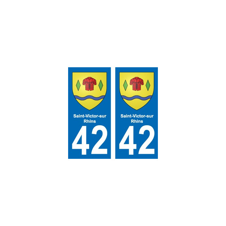 42 Villerest blason ville autocollant plaque stickers