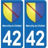 42 Villerest blason ville autocollant plaque stickers
