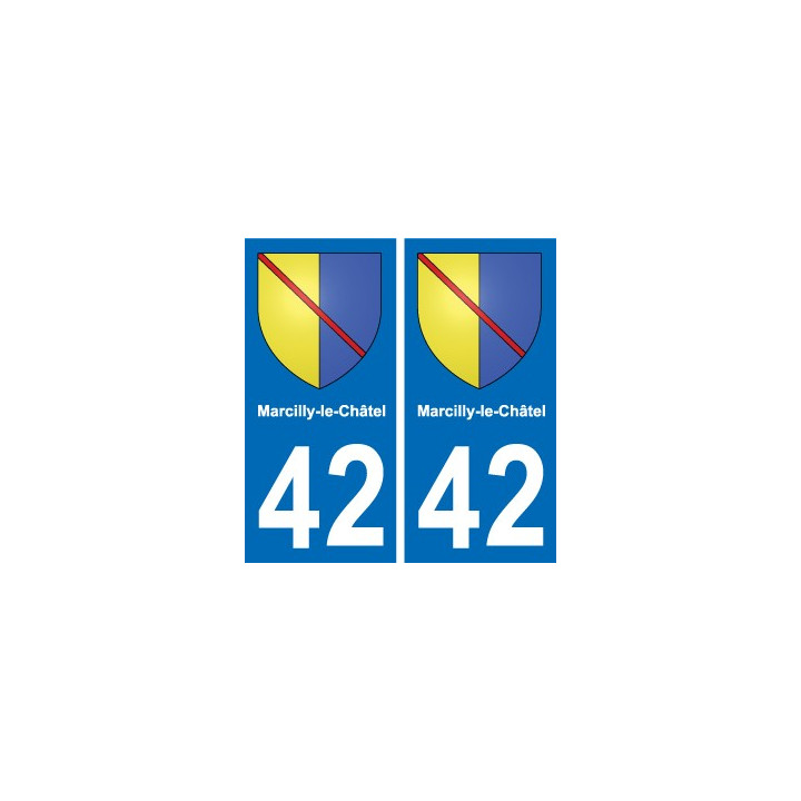 42 Villerest blason ville autocollant plaque stickers