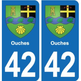 42 Villerest blason ville autocollant plaque stickers