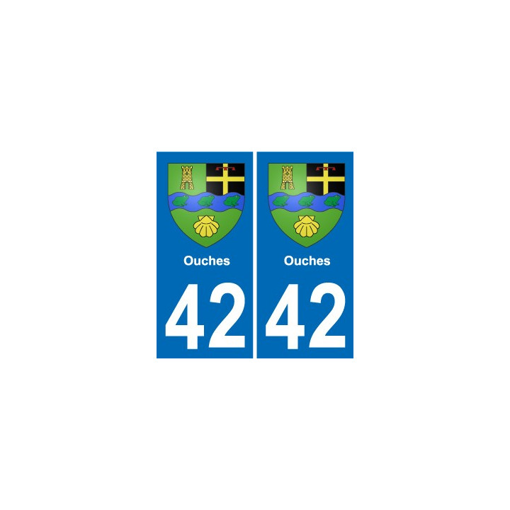 42 Villerest blason ville autocollant plaque stickers
