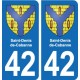 42 Villerest blason ville autocollant plaque stickers