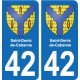 42 Villerest blason ville autocollant plaque stickers