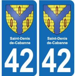 42 Villerest blason ville autocollant plaque stickers