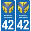 42 Villerest blason ville autocollant plaque stickers