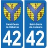 42 Villerest blason ville autocollant plaque stickers