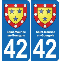 42 Villerest blason ville autocollant plaque stickers