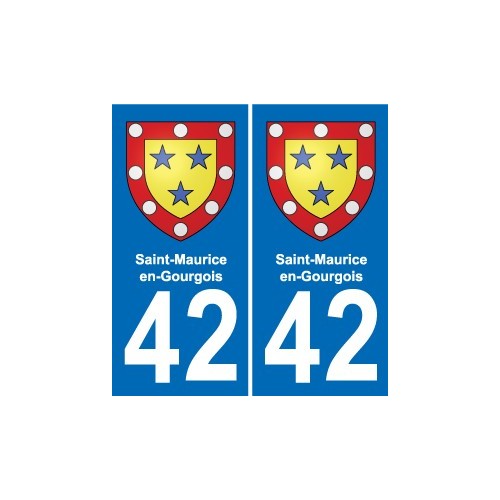 42 Villerest blason ville autocollant plaque stickers